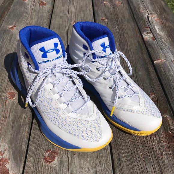 steph curry blue and white shoes